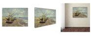 Trademark Global Vincent van Gogh 'Fishing Boats on the Beach' Canvas Art - 24" x 18" x 2"
